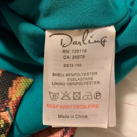 Darling Brand Floral Print Retro Sheath Dress Mid Centrury Modern 60s - Picture 8 of 12